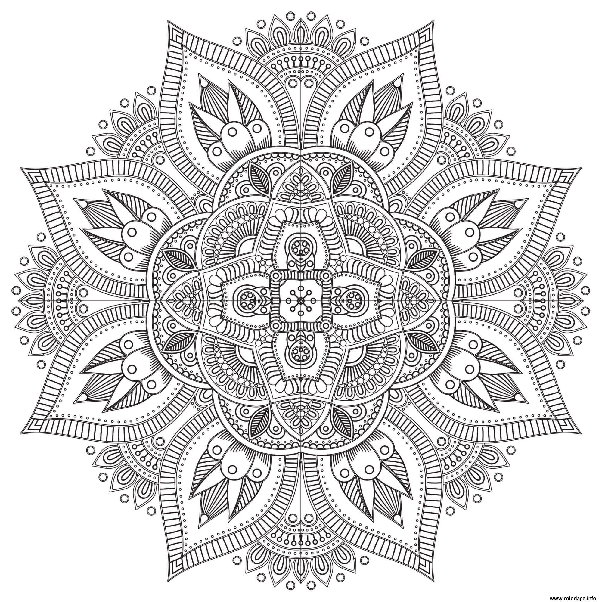 Coloriage Mandala A Imprimer Difficile