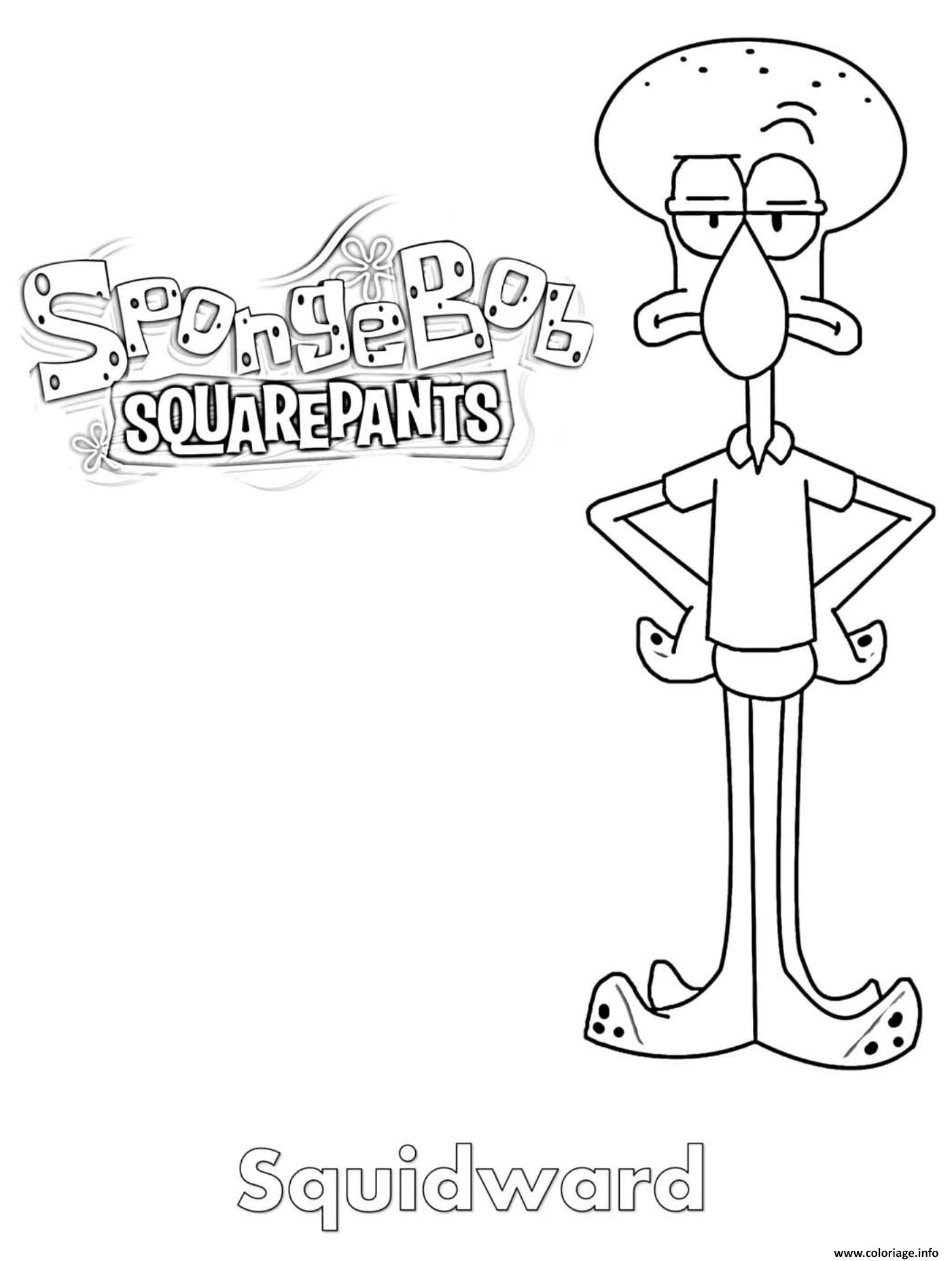 Dessin Squidward Coloriage Gratuit à Imprimer