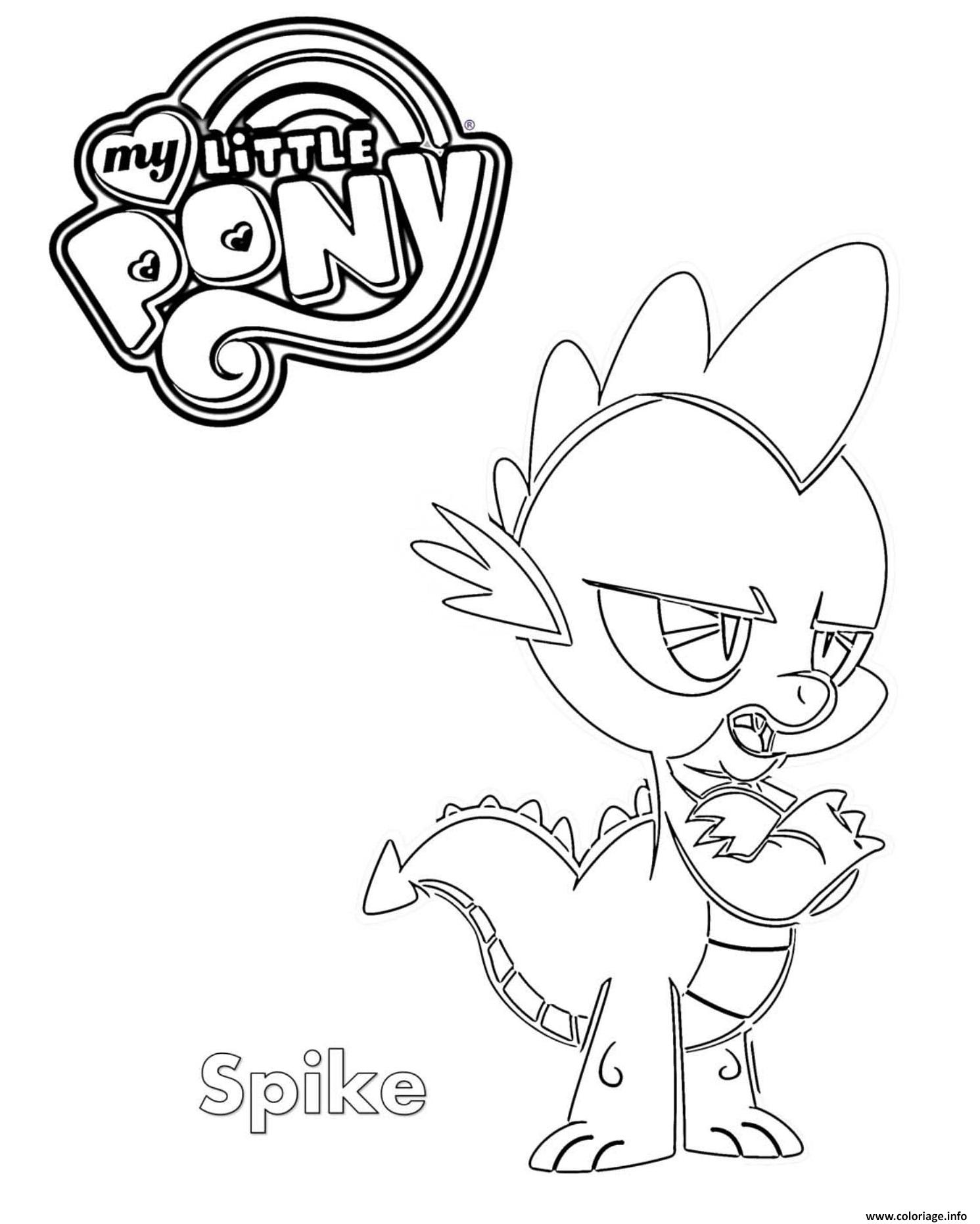 Spike Coloring Pages Free My Little Pony Coloring Pages Printables