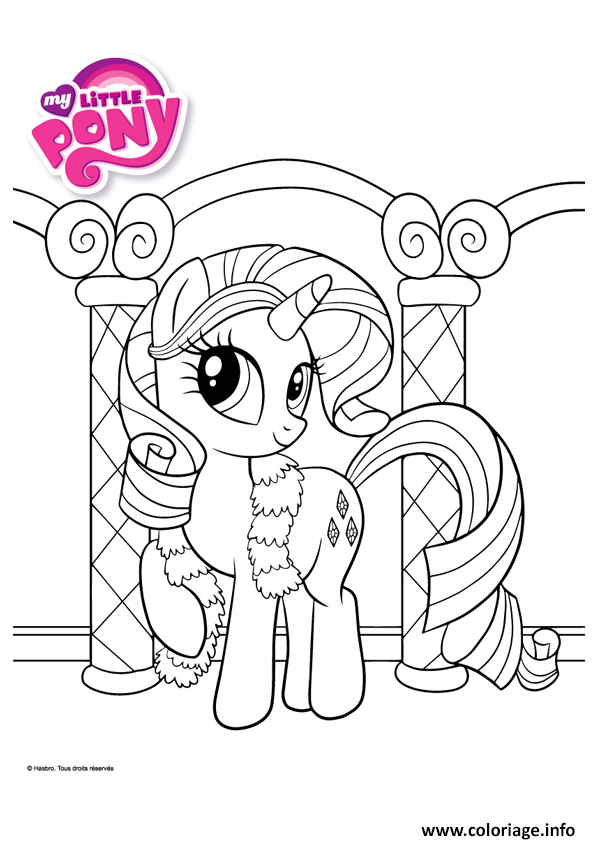 Dessin rarity my little pony Coloriage Gratuit à Imprimer