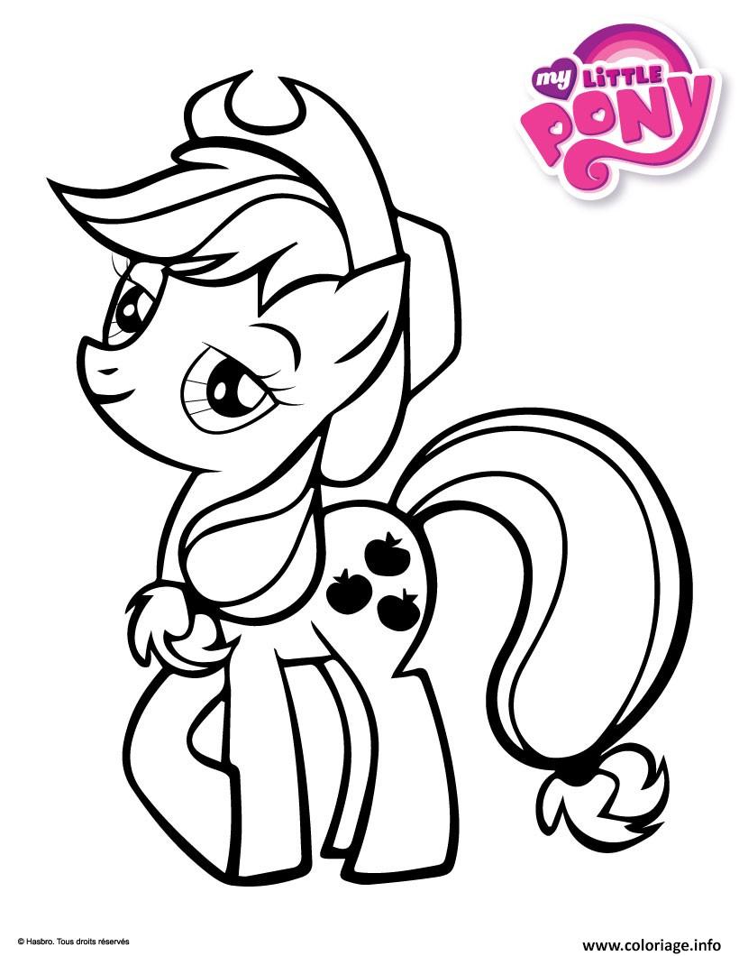 Dessin applejack cowboy my little pony Coloriage Gratuit à Imprimer