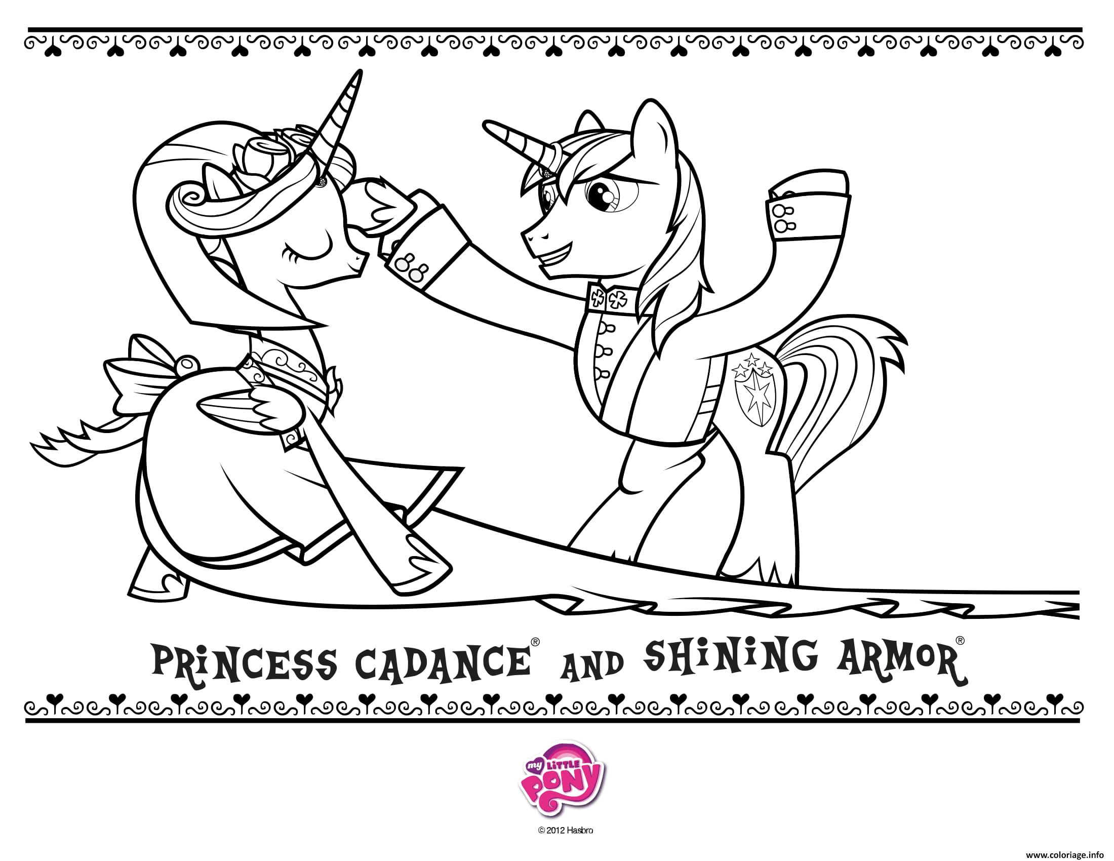 Coloriage Princess Cadance And Shining Armor Dessin à Imprimer