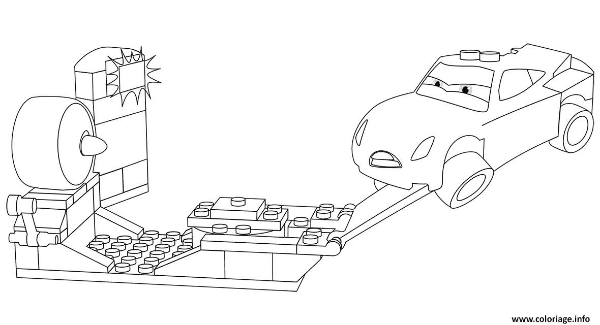 Dessin lego junior cars 3 cruz ramirez Coloriage Gratuit à Imprimer