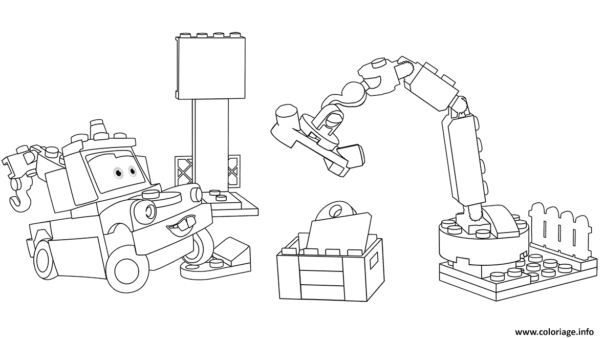 Dessin lego cars mater Coloriage Gratuit à Imprimer