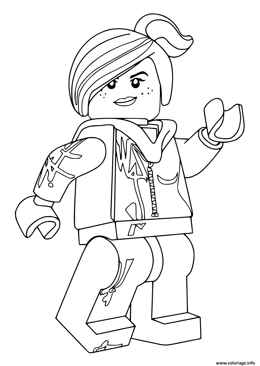  Coloriage  LEGO  Movie Lucy Wyldstyle La Grande Aventure 2 