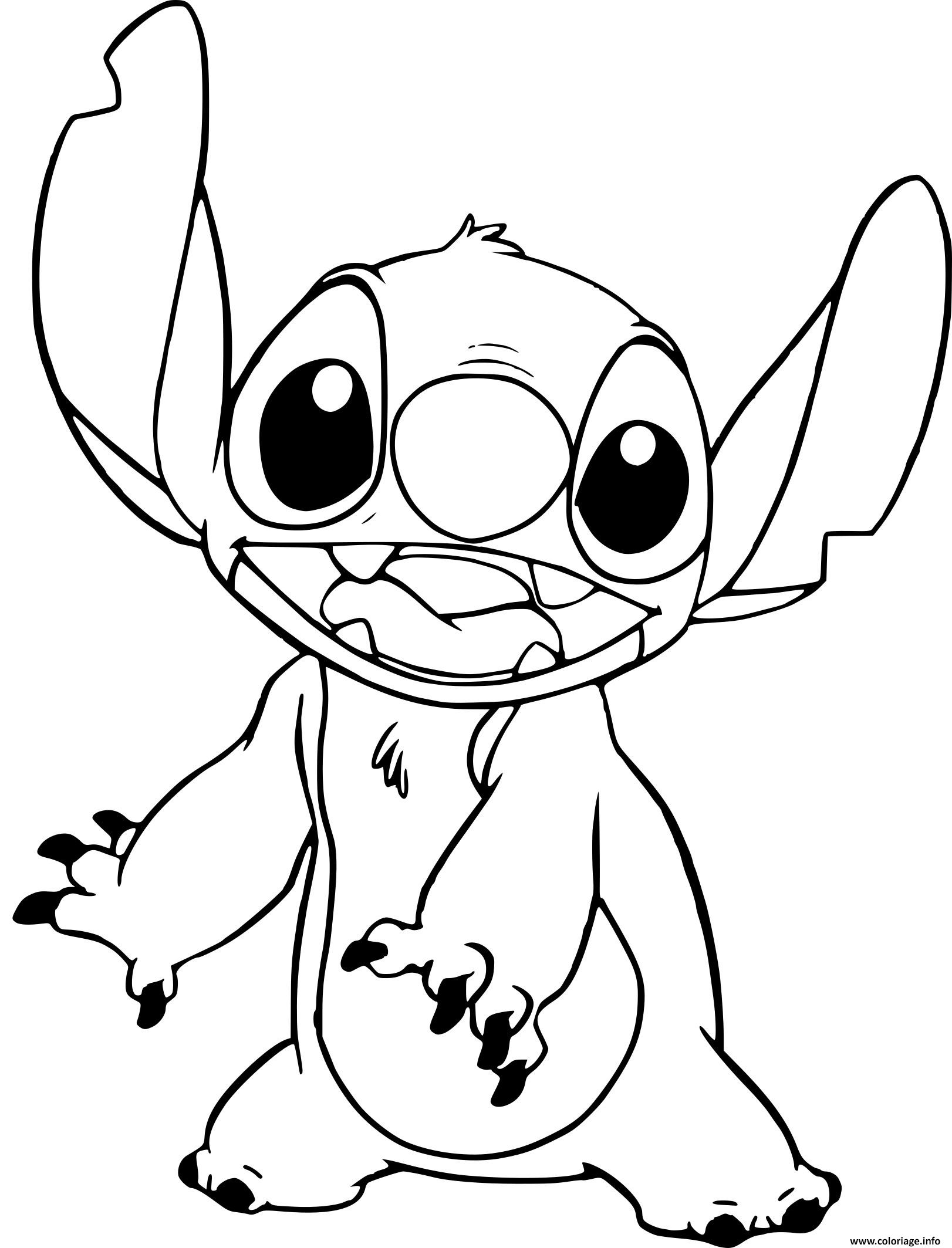 Dessin image de stitch Coloriage Gratuit à Imprimer