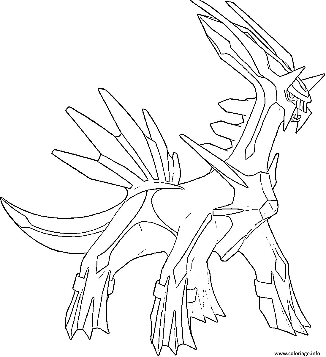 Dessin Dialga generation 4 Coloriage Gratuit à Imprimer