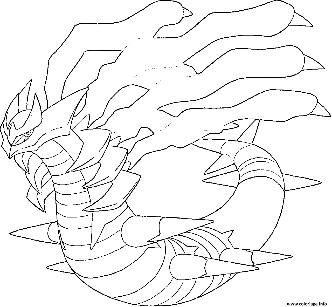 Dessin Giratina o Platine generation 4 Coloriage Gratuit à Imprimer