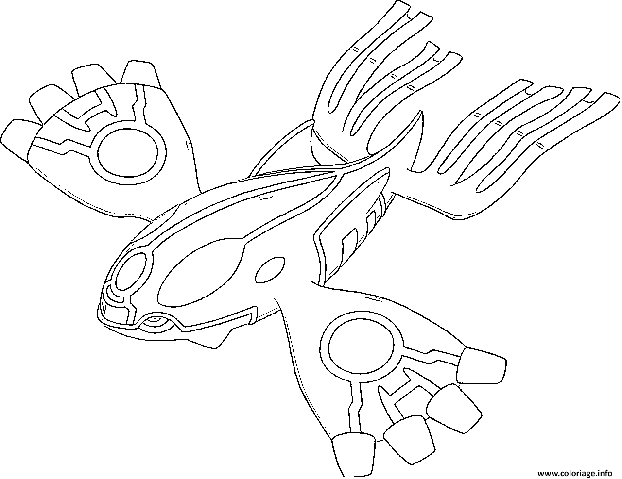 Dessin Primo Kyogre Primo Resurgences Generation 6 Coloriage Gratuit à Imprimer