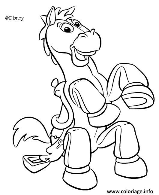 Coloriage Pile Poil Le Cheval De Woody Dessin