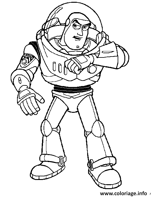 Dessin Buzz l Eclair appelle la base Coloriage Gratuit à Imprimer