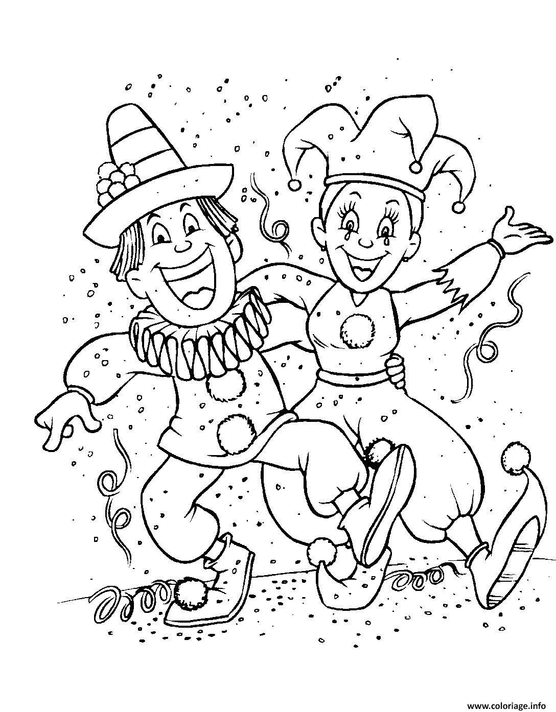 Dessin la fete du carnaval Coloriage Gratuit à Imprimer