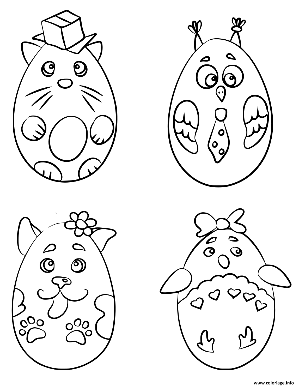 Coloriage Animaux de Pâques