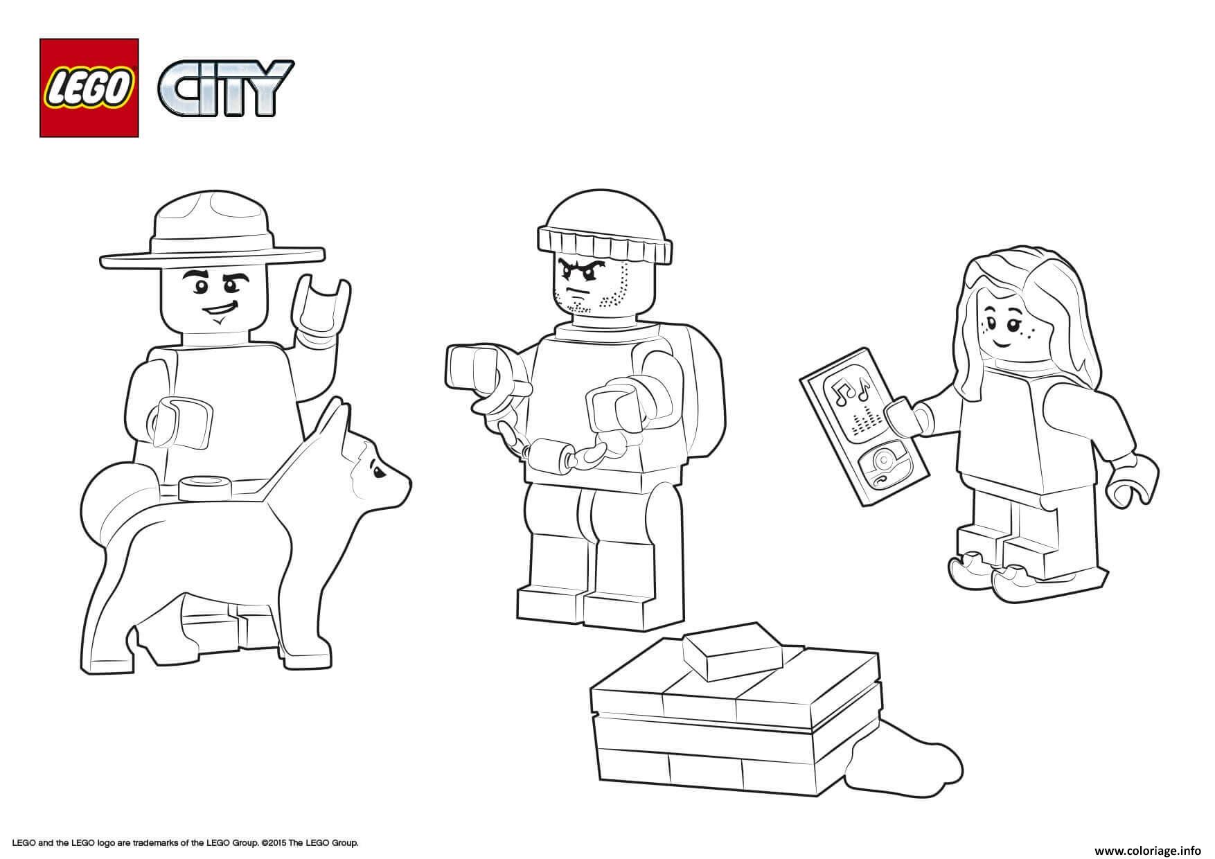 Dessin Lego City Cherif and Prisoner Coloriage Gratuit à Imprimer