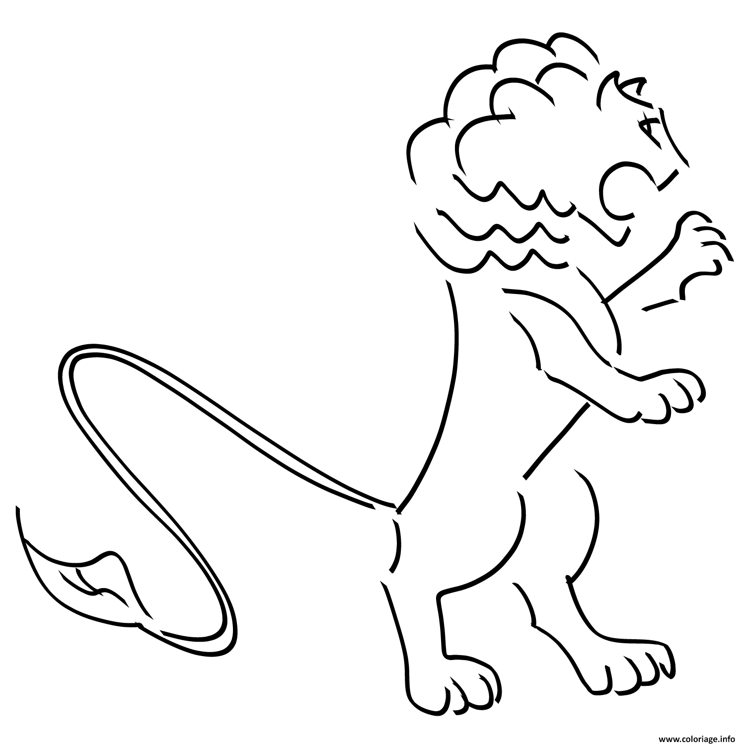 Dessin lion frustre logo Coloriage Gratuit à Imprimer