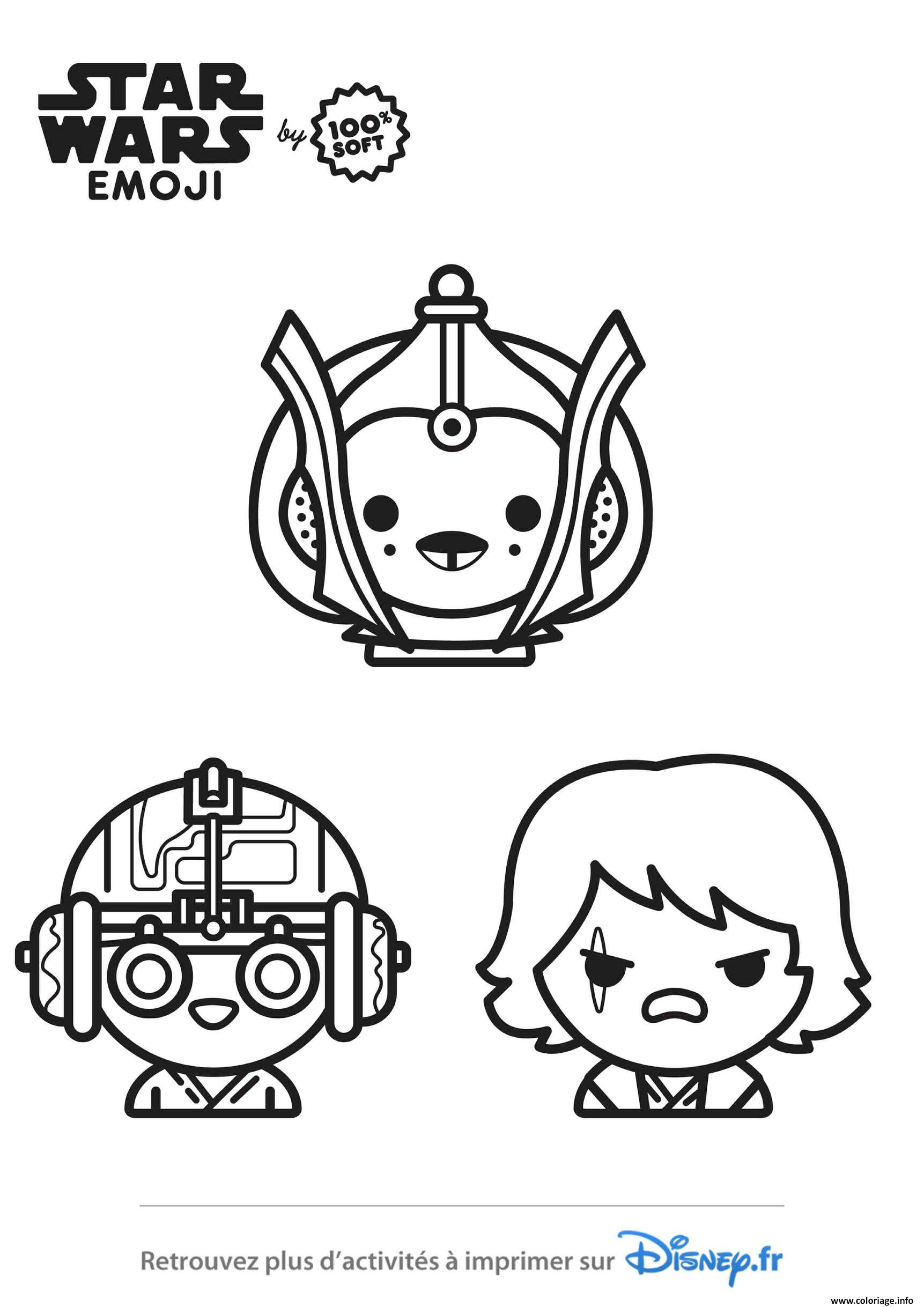 Dessin star wars emoji Coloriage Gratuit à Imprimer