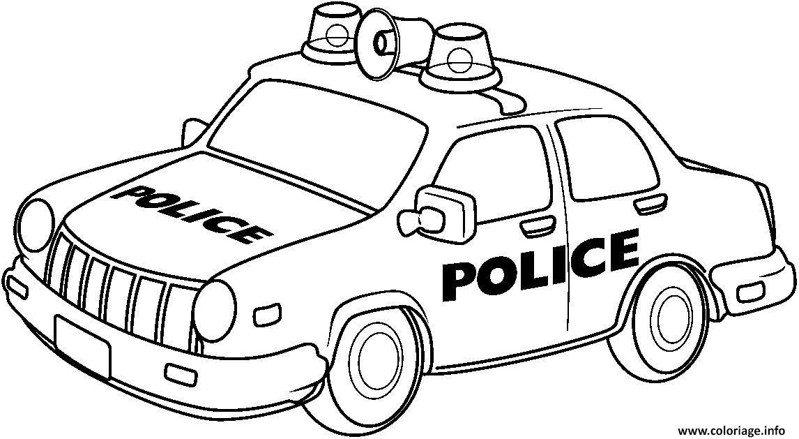 Coloriage Voiture Police Garcon Dessin Garcon à imprimer