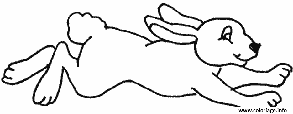 Dessin lapin qui court Coloriage Gratuit à Imprimer