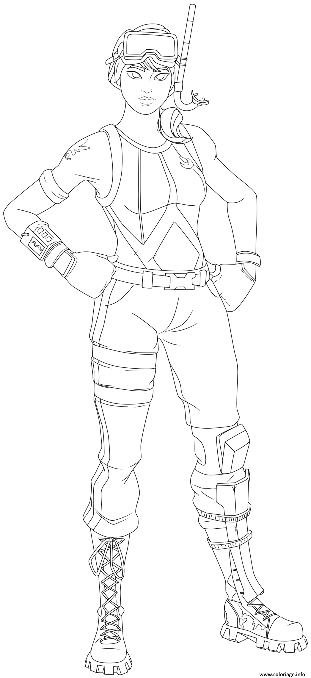 Dessin snorkel ops fortnite skin hd Coloriage Gratuit à Imprimer