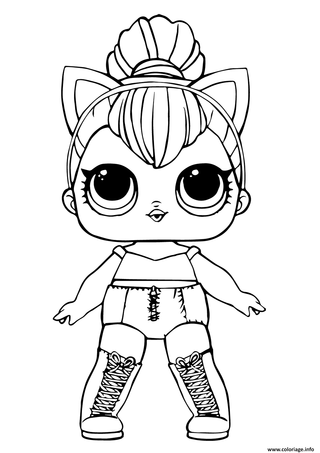 Coloriage Lol Doll Kitty Queen Dessin Poupee Lol à imprimer