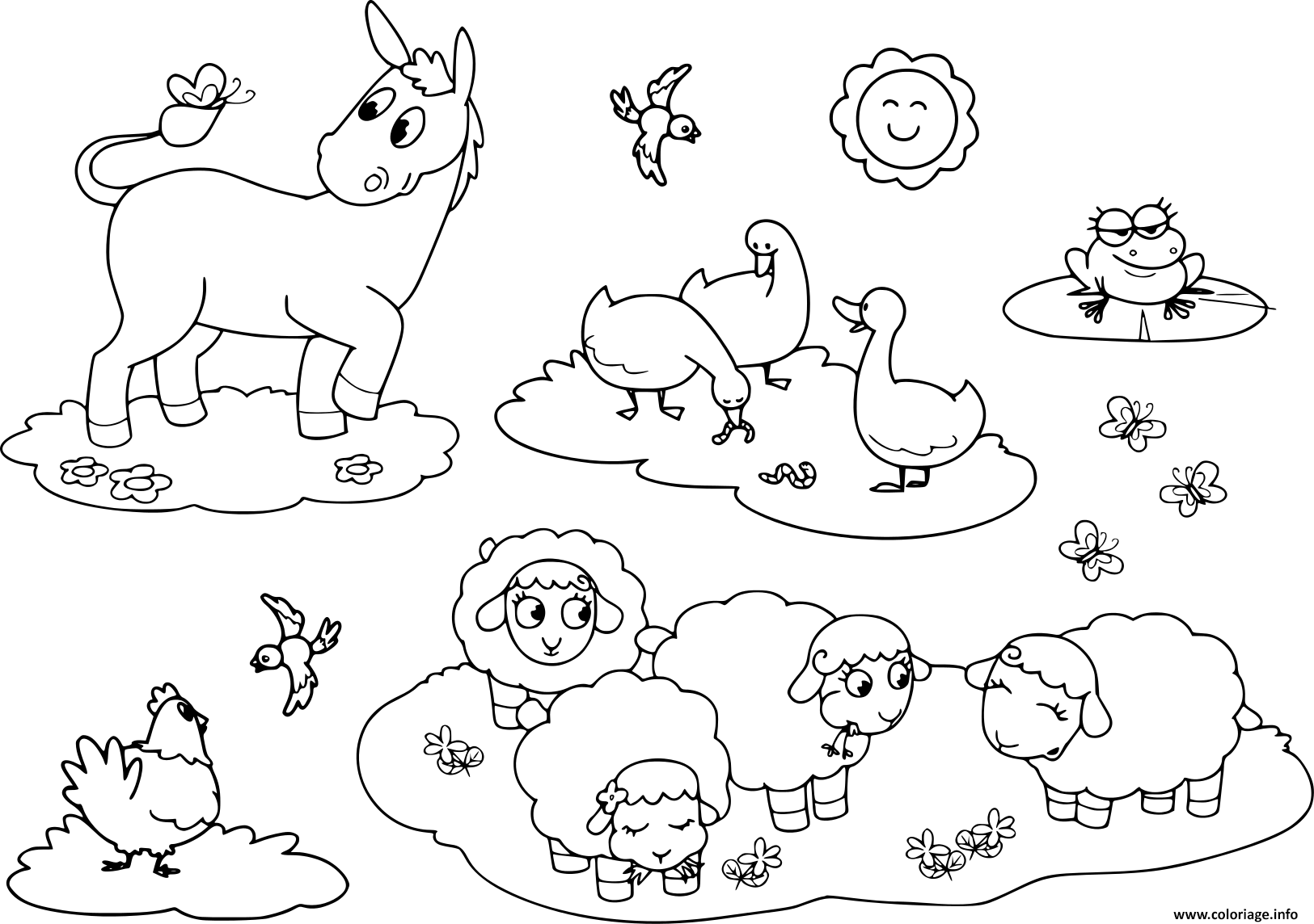 Coloriage Animaux De La Ferme A Imprimer