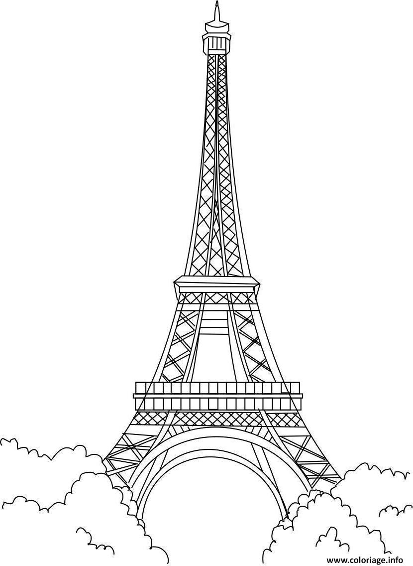 photos de la tour eiffel en dessin