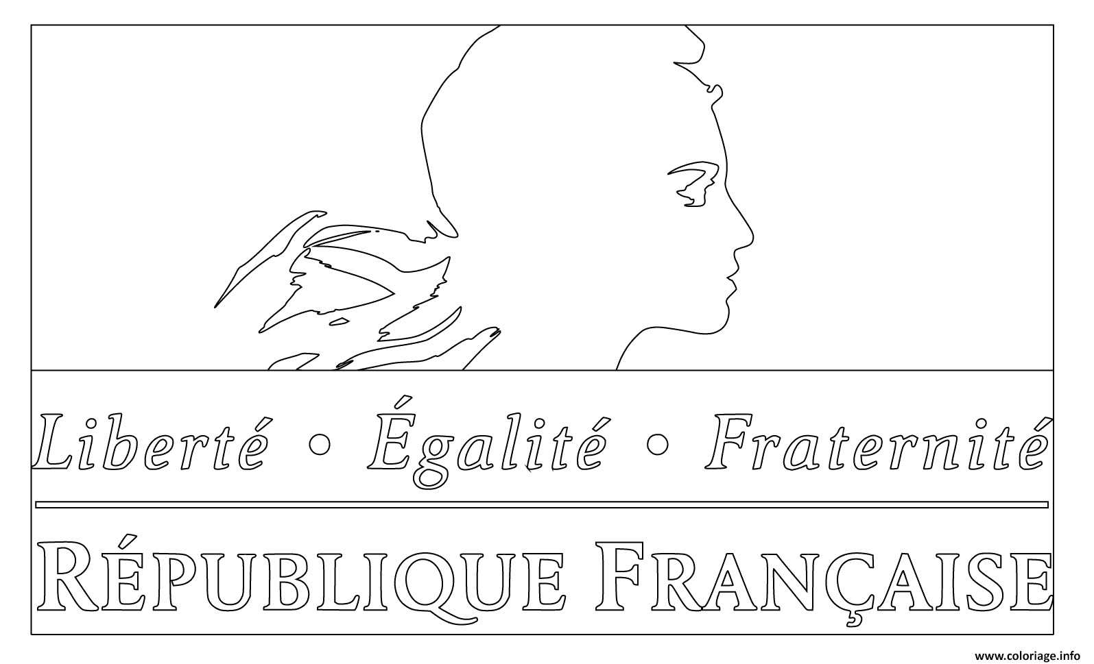 Coloriage Logo Du Gouvernement Francais Dessin à Imprimer
