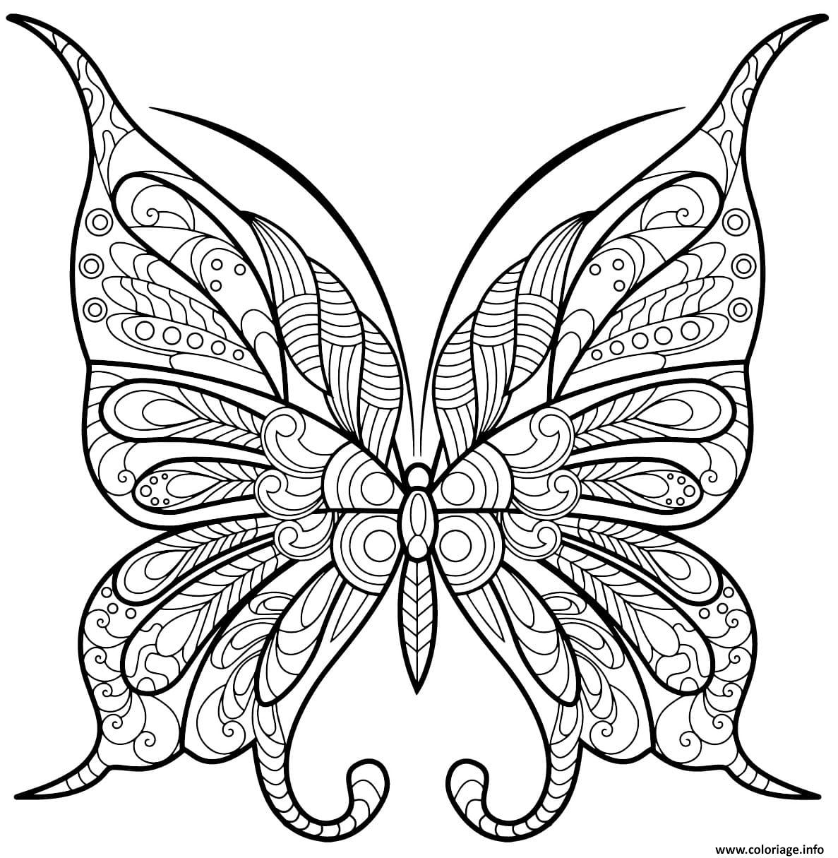 Dessin papillon insecte jolis motifs 9 Coloriage Gratuit à Imprimer