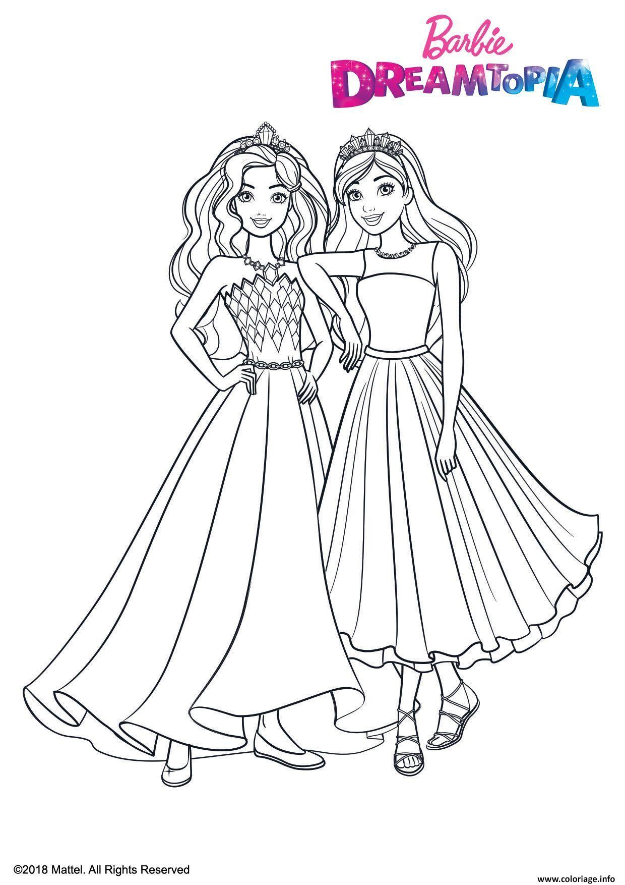 Dessin Princesses Paillettes Coloriage Gratuit à Imprimer