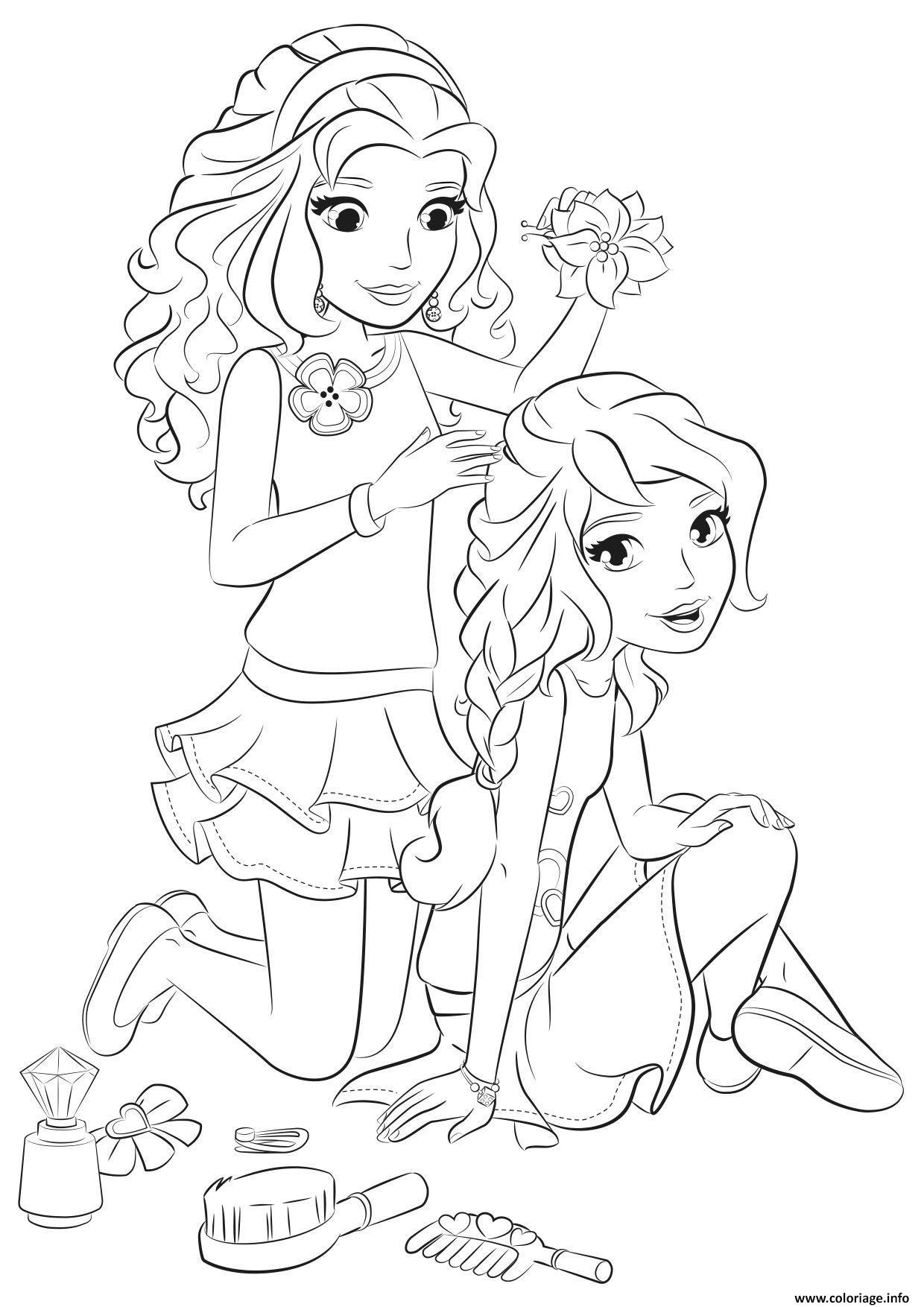 Dessin friends coiffure Coloriage Gratuit à Imprimer