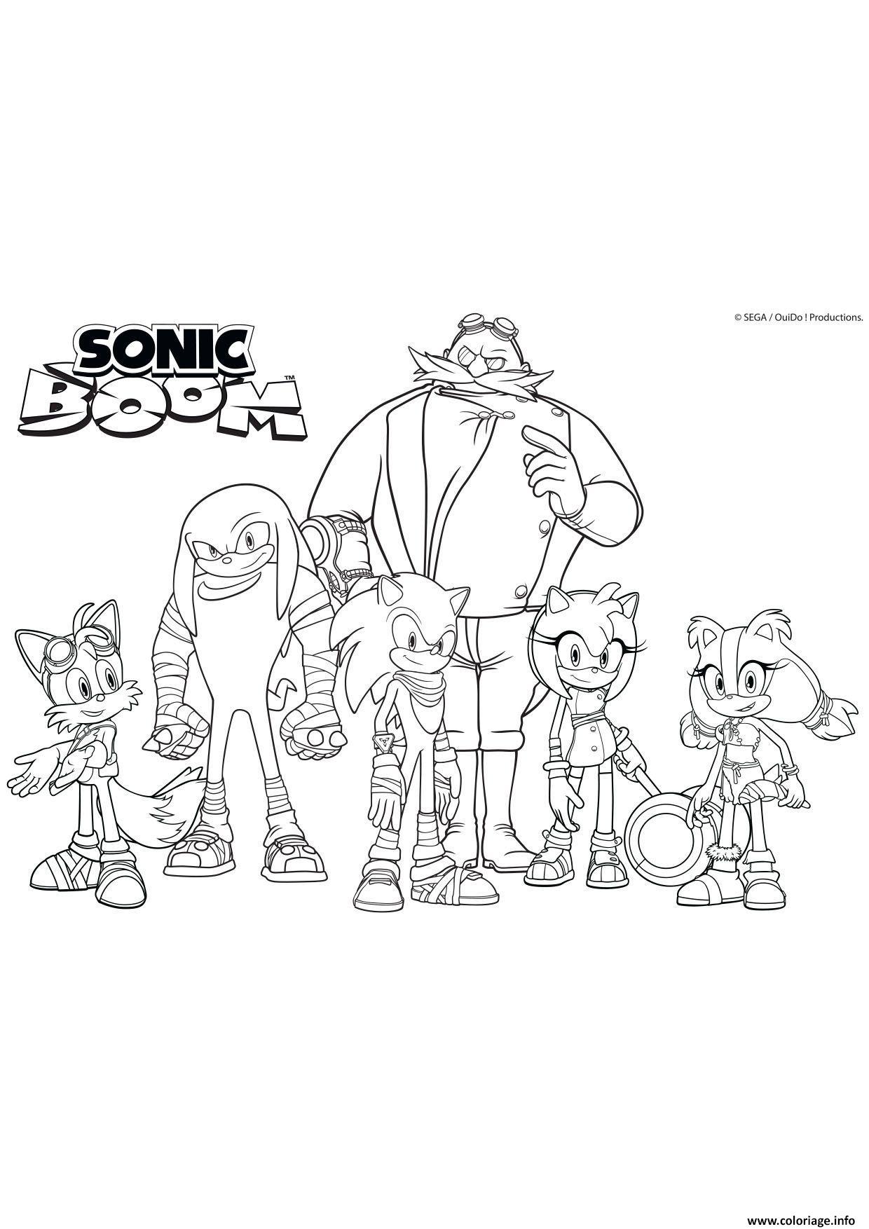 Dessin Gulli Les personnages de Sonic Boom Coloriage Gratuit à Imprimer