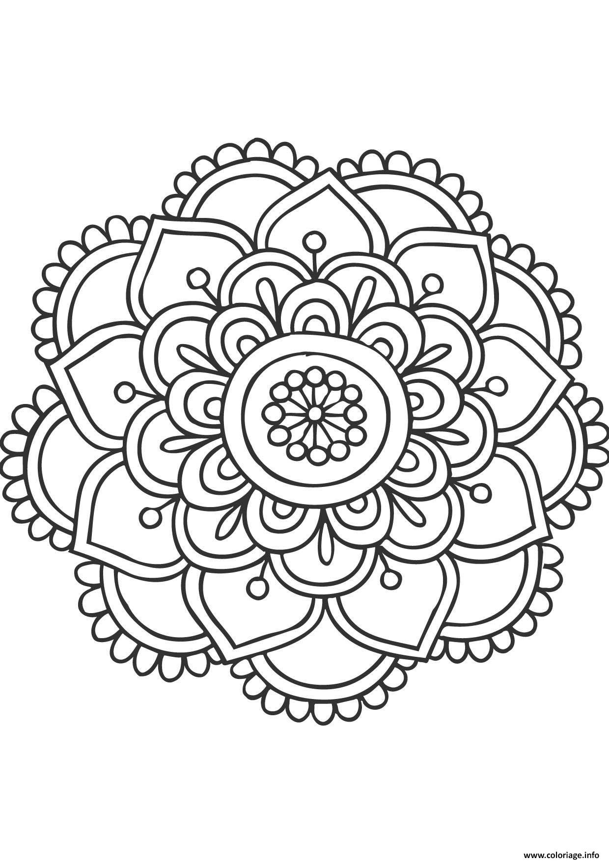 Coloriage Gulli Mandala Fleur 11 Dessin à Imprimer