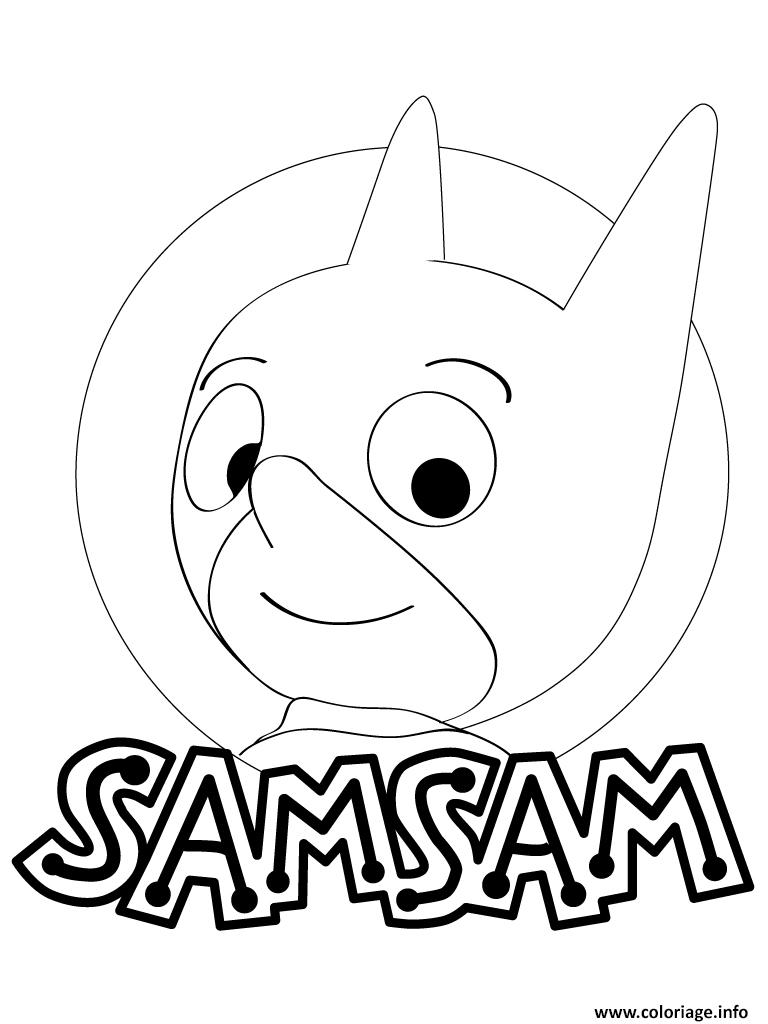 Dessin SamSam Heros de Gulli Coloriage Gratuit à Imprimer