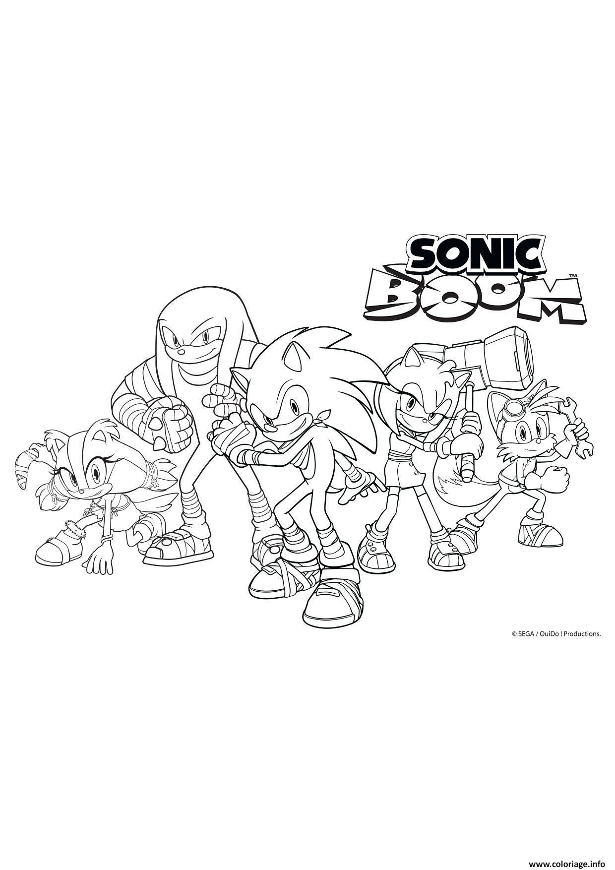 Coloriage La Bande De Sonic Boom Au Complet Dessin à Imprimer