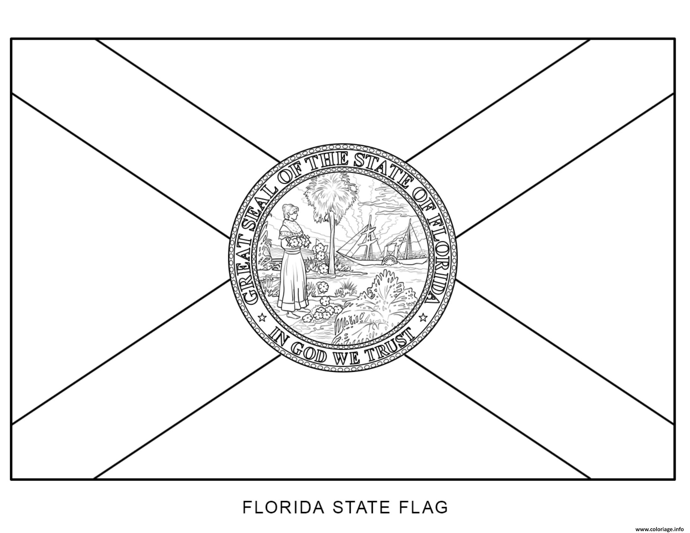 Флаг Флориды раскраска