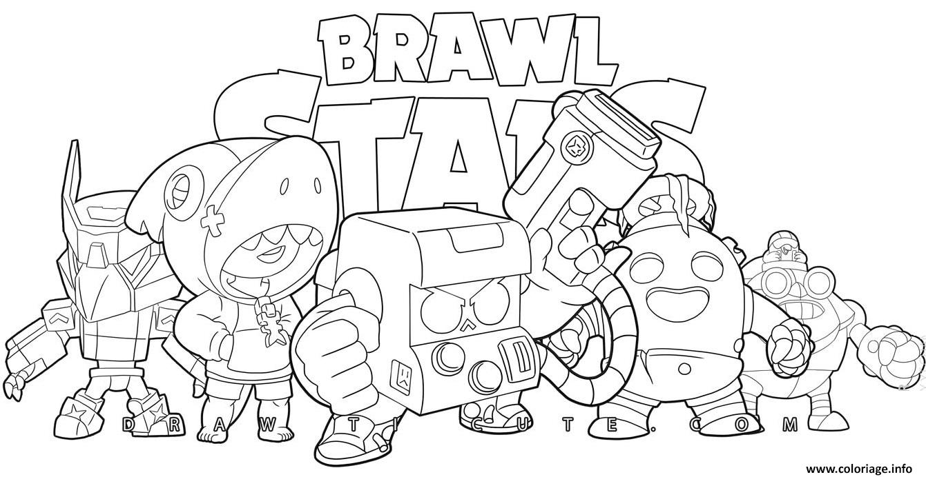 Coloriage Brawler Team Brawl Stars Dessin Brawl Stars A Imprimer - dessin brawl stars dessin