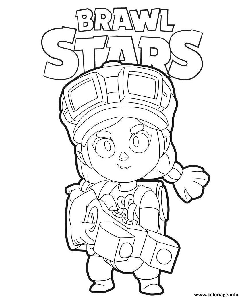 Coloriage Jessie Brawl Stars Dessin Brawl Stars A Imprimer - dessin brawl star a imprimer