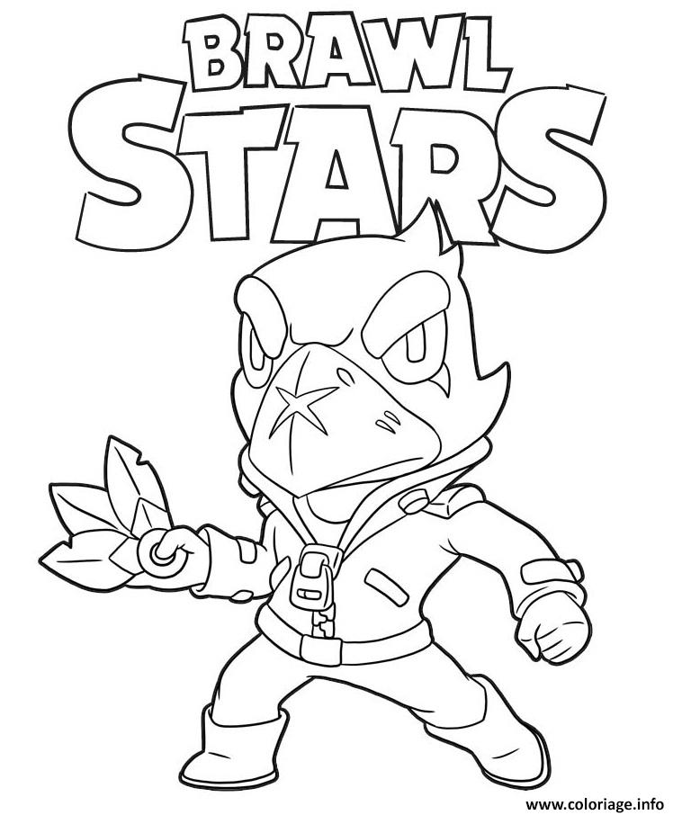 Coloriage Crow Brawl Stars Game Dessin Brawl Stars A Imprimer - coloriages brawl star gratuit arcade
