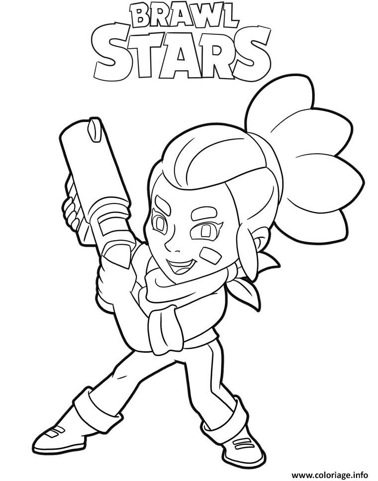 Coloriage Shelly Brawl Stars Character Dessin Brawl Stars A Imprimer - dessin a imprimer brawl stars colette