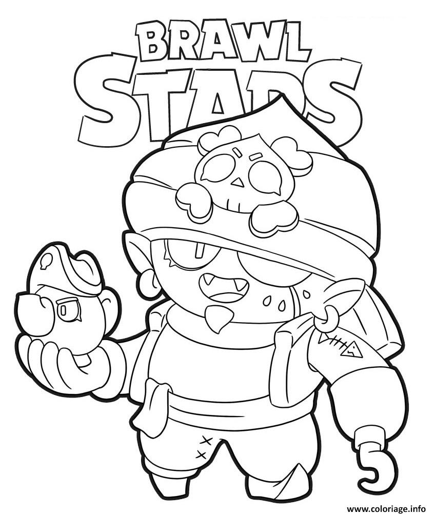 Coloriage Pirate Gene Brawl Stars Dessin Brawl Stars A Imprimer - dessin brawl stars a imprimer et a colorier