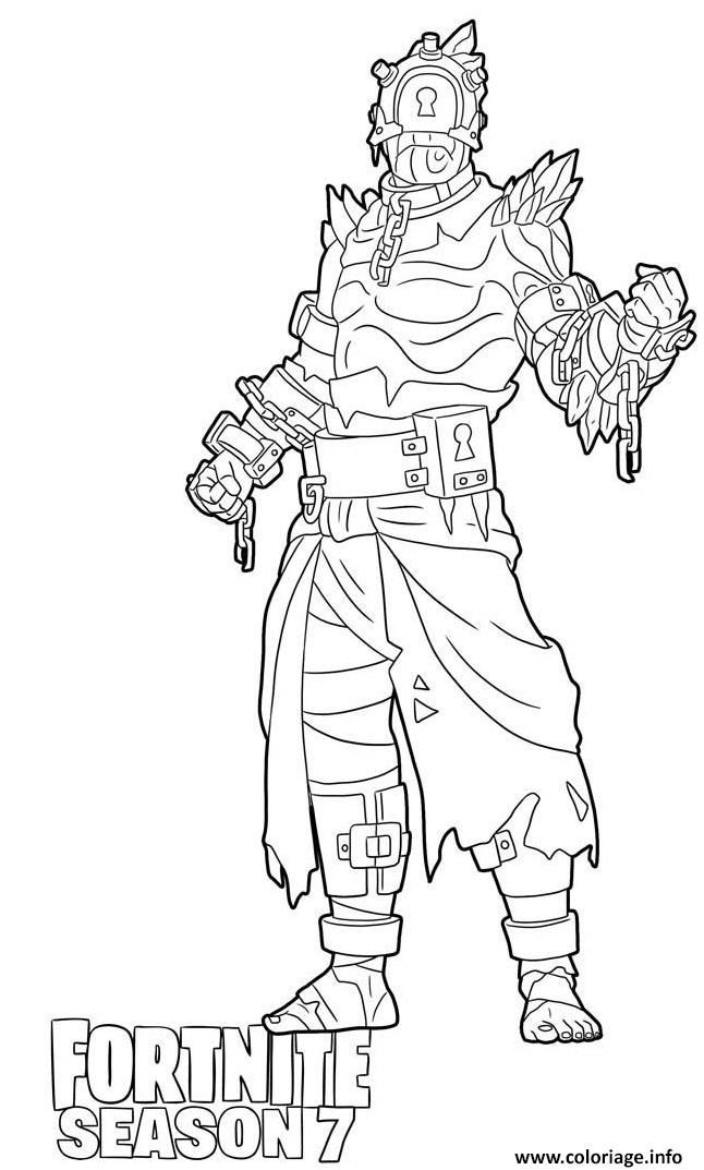 Coloriage Fortnite, Coloriage Fortnite Battle Royale Personnage 6