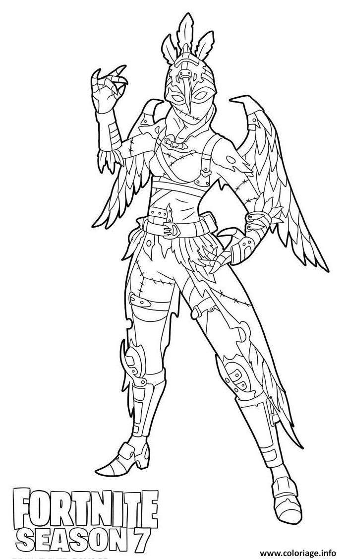 Dessin Ravage skin from Fortnite Season 7 Coloriage Gratuit à Imprimer