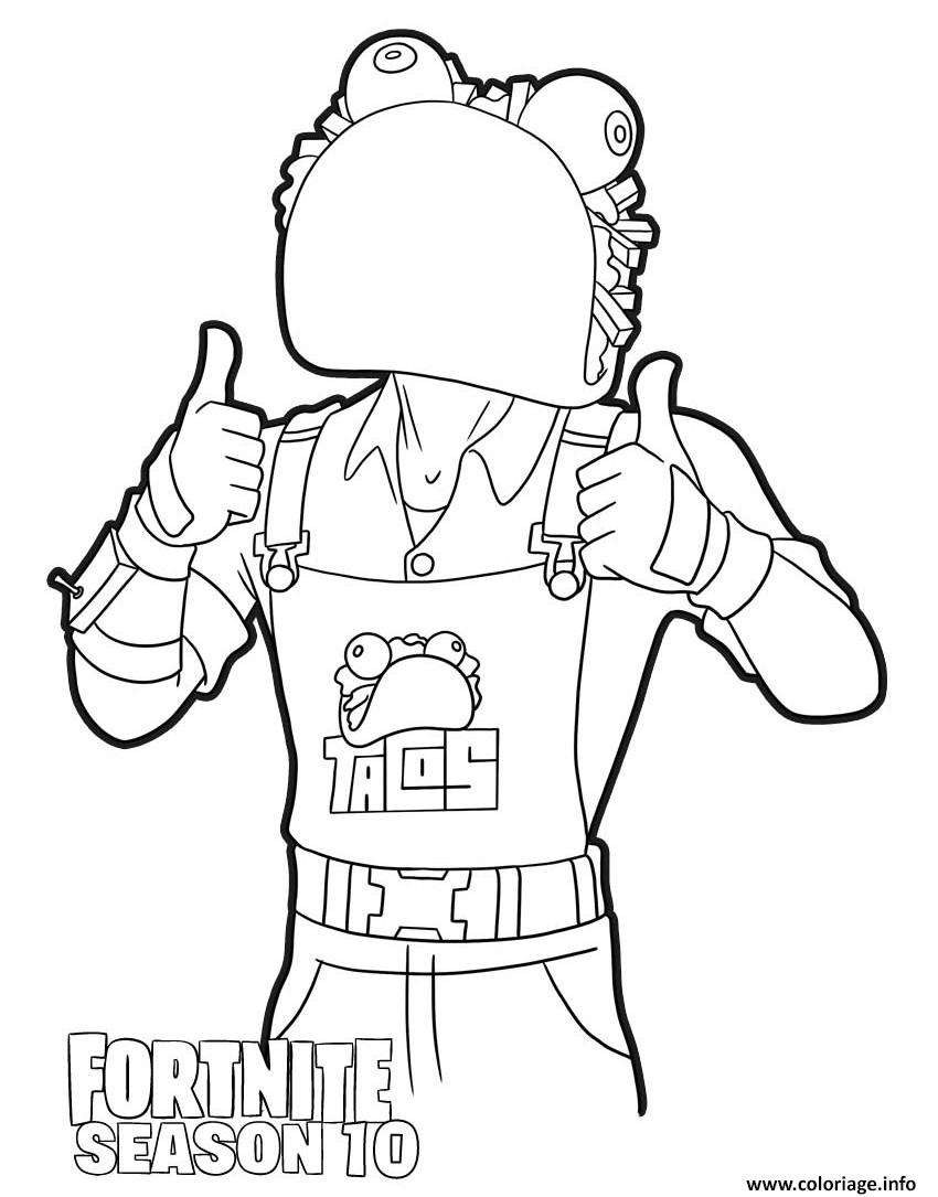 Coloriage Guaco From Fortnite Season 10 dessin