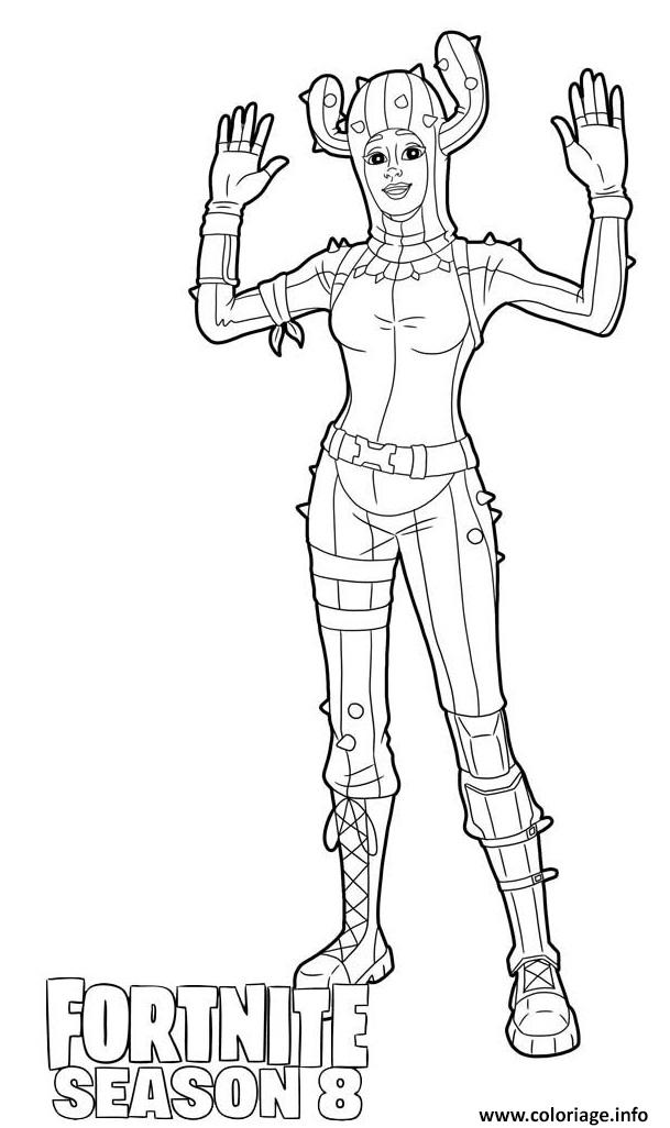 Dessin Prickly Patroller skin from Fortnite Season 8 Coloriage Gratuit à Imprimer