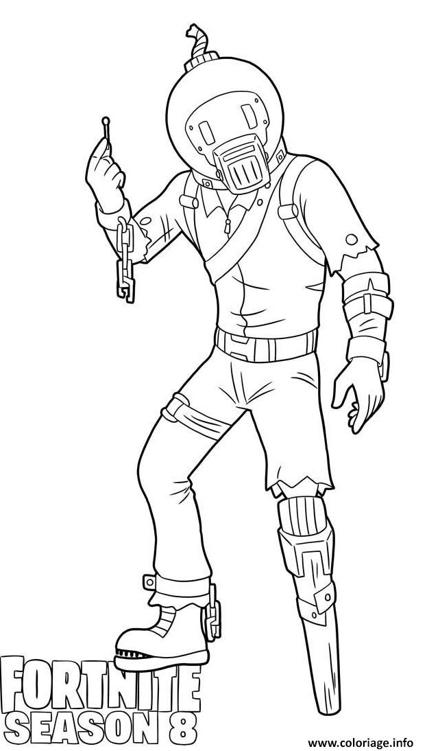 Coloriage Splode Skin From Fortnite Season 8 Dessin Fortnite à imprimer