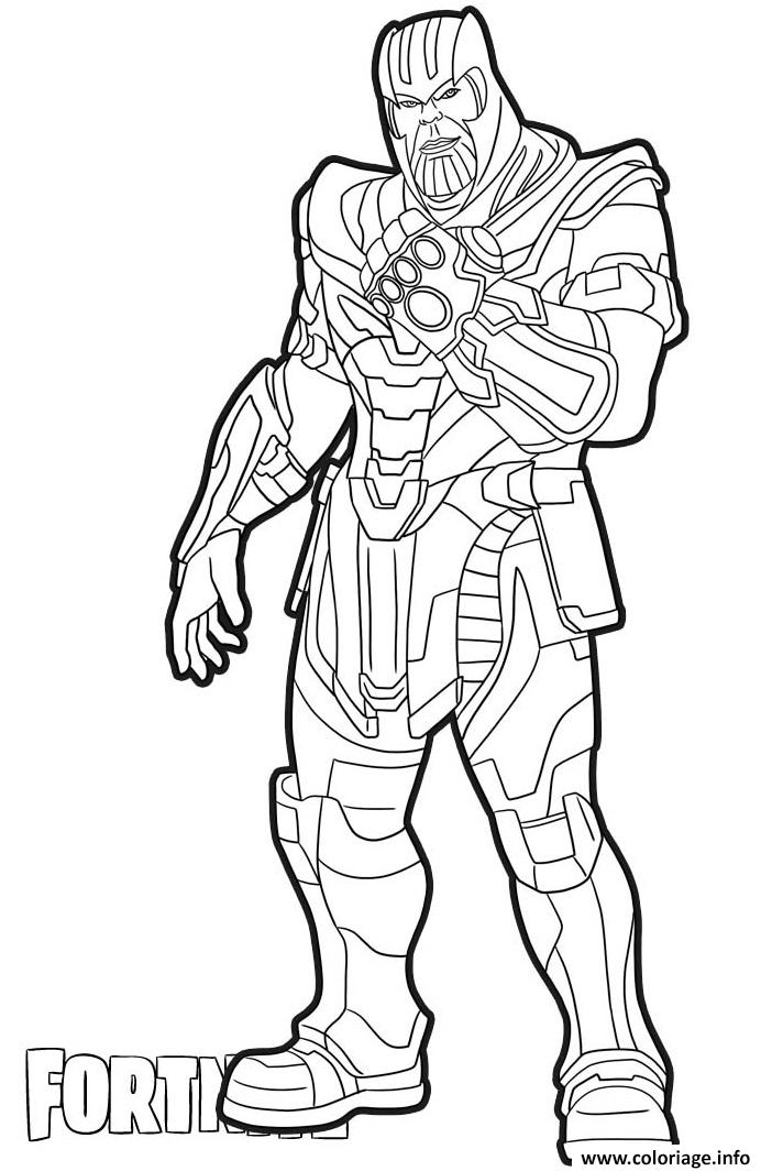 Coloriage Thanos skin from Fortnite  JeColorie.com