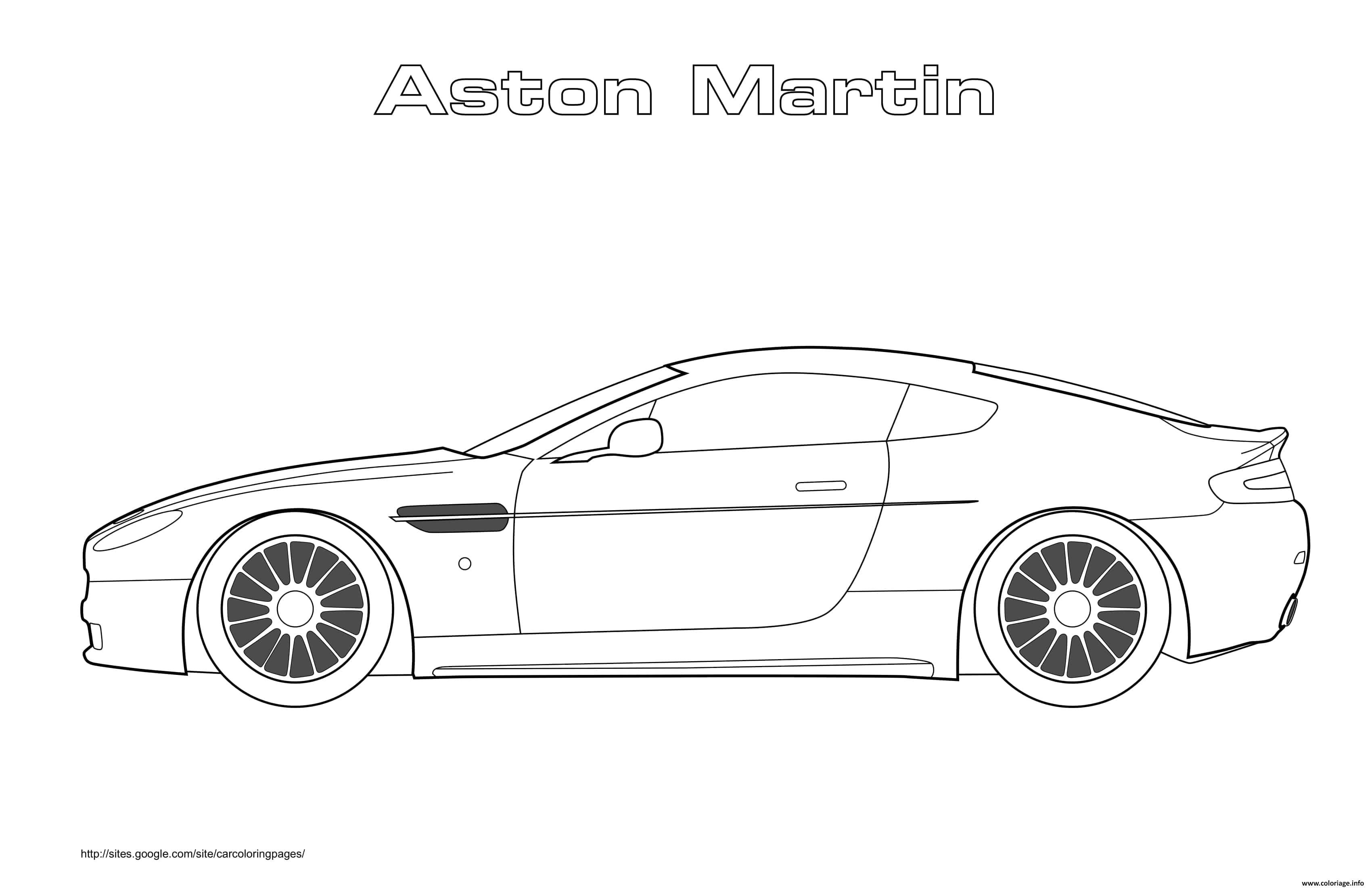 Dessin Aston Martin Coloriage Gratuit à Imprimer