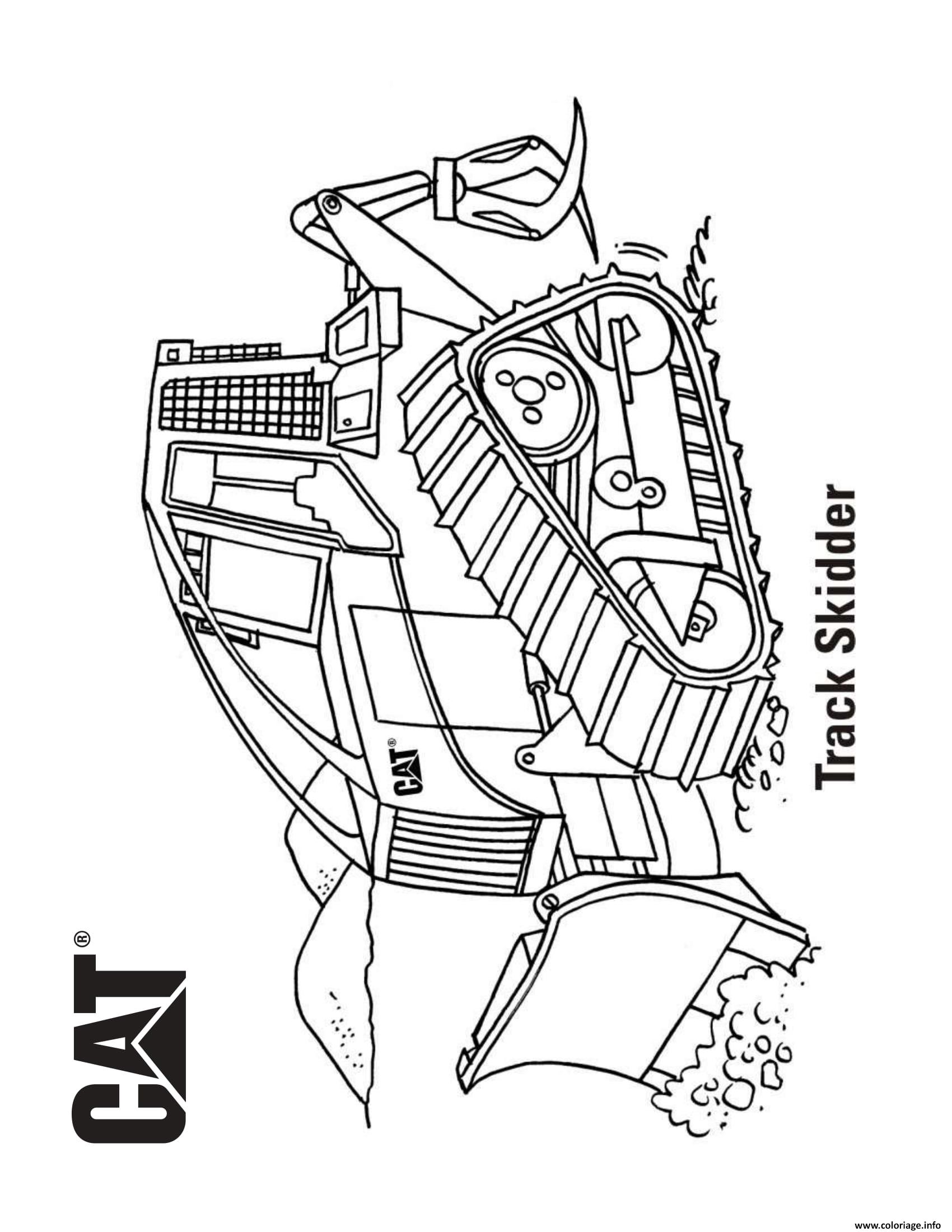 Dessin track skidder camion Coloriage Gratuit à Imprimer