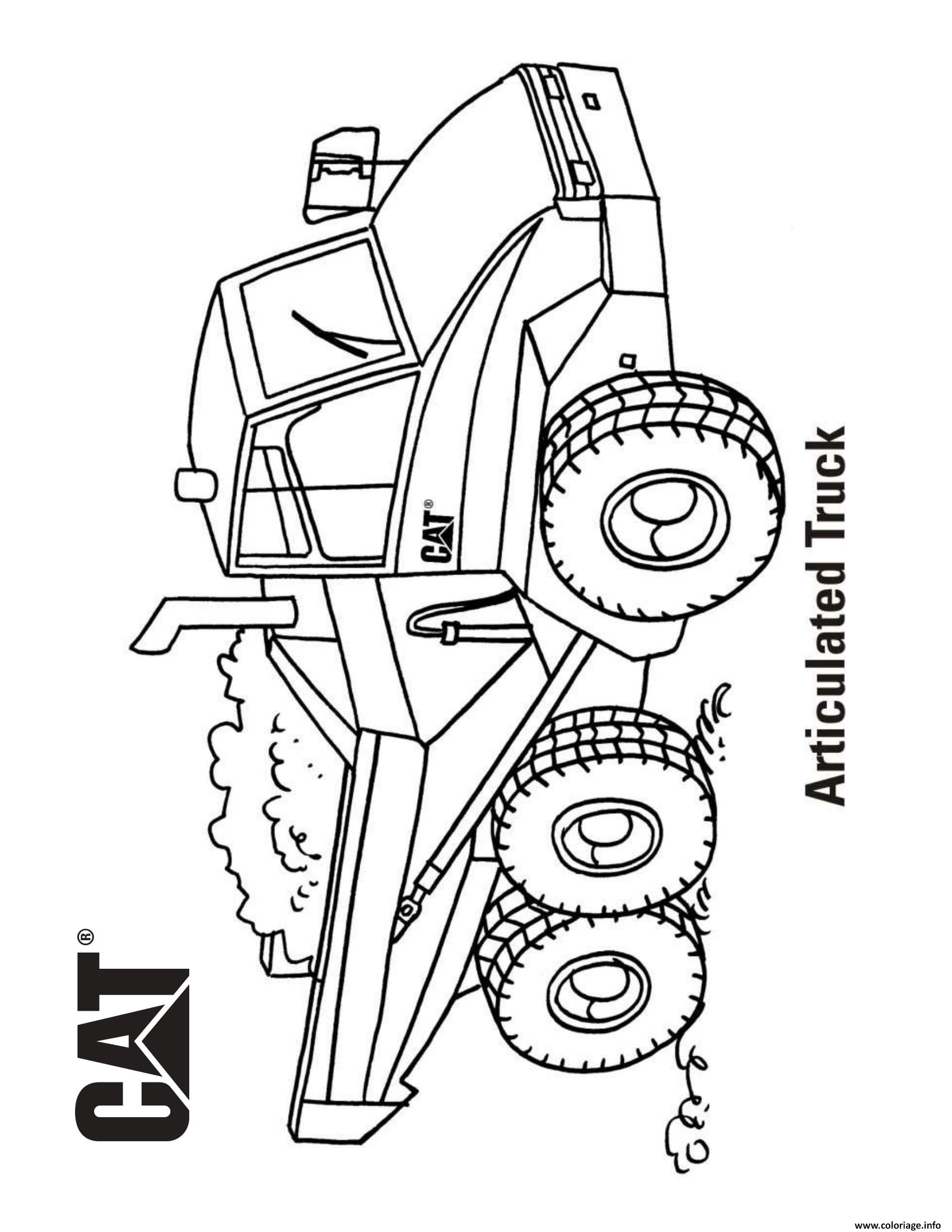 Dessin articulated camion Coloriage Gratuit à Imprimer