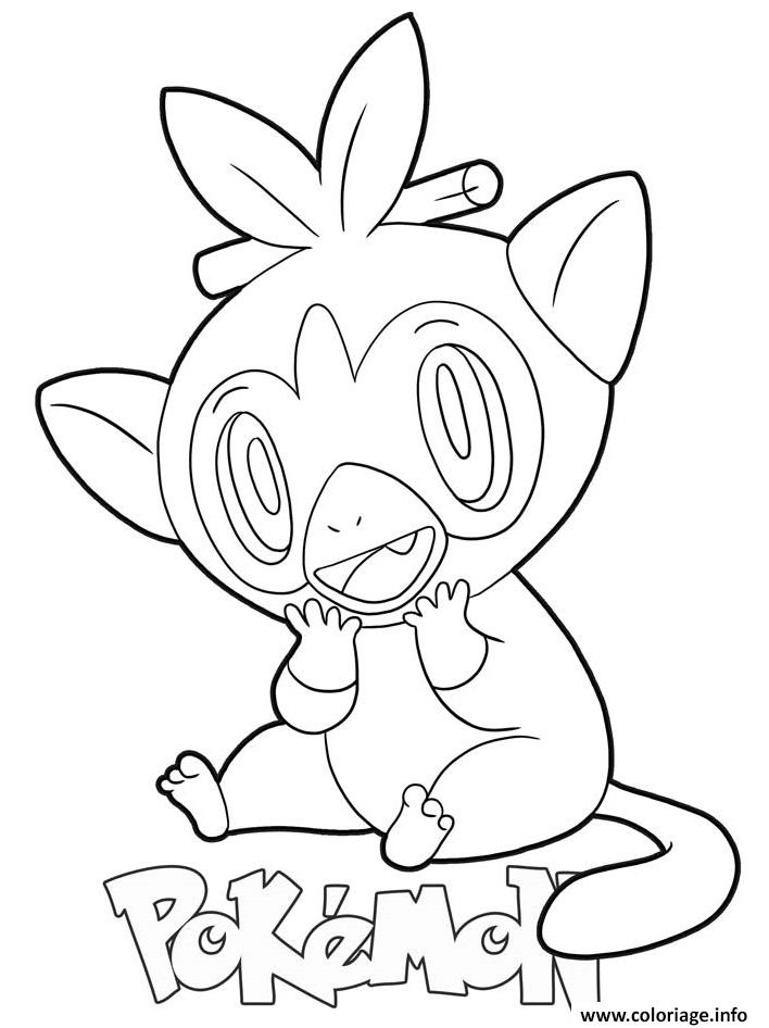 Dessin Grookey Pokemon Coloriage Gratuit à Imprimer